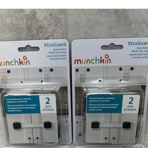 Munchkin XtraGuard™ Dual Action Multi-Use Latches, 2x 2-packs